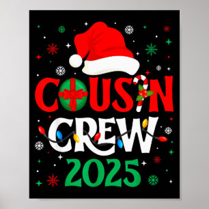 Poster Equipe de Primos de Natal 2025 Xmas Piadas de Corr