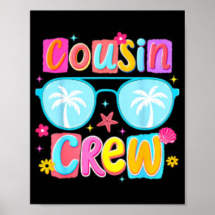 Poster Equipe de primos engraçados viagem de férias de ve