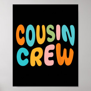 Poster Equipe de Primos Férias Família Criança Menino Men