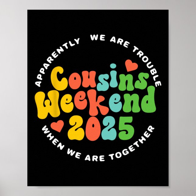 Poster Equipe de Primos Fim de Semana de Férias em Famíli (Frente)