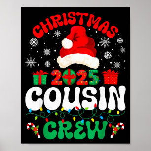 Poster Equipe de Primos Natal 2025 Xmas Roupas Divertidas