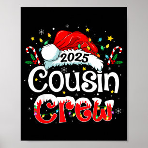 Poster Equipe de Primos Natal Luzes de Natal Família Comb