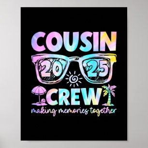 Poster Equipe de Primos Viagem de Família para a Praia na