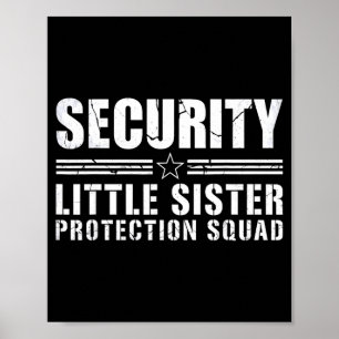Poster Equipe de proteção irmãzinha segurança irmão mais