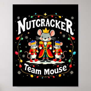 Poster Equipe de quebra-nozes de Natal Rato engraçado Sol