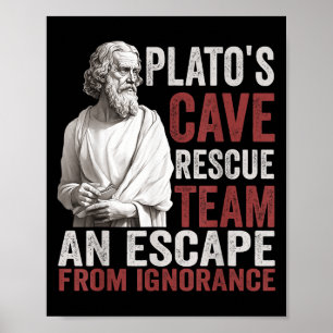 Poster Equipe de resgate da caverna Platos - Filosofia gr