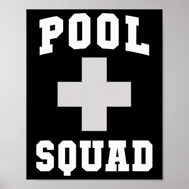 Poster Equipe de resgate de piscina fofa despacha salva-v (Frente)