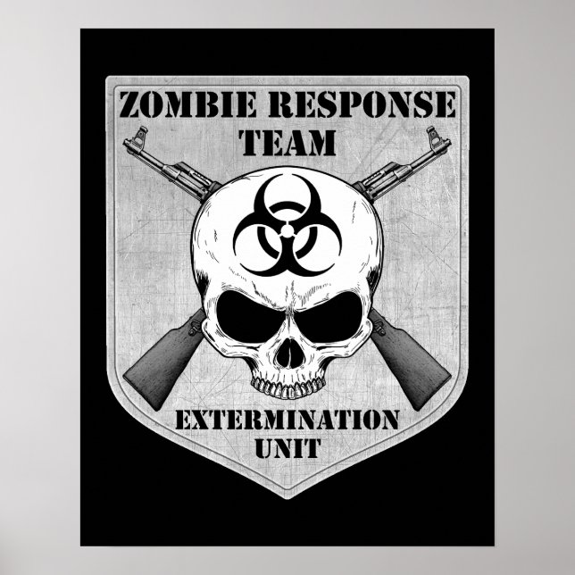 Poster Equipe de Resposta Zombie (Frente)