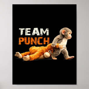 Poster Equipe de soco de macaco bebê soca amante de anima