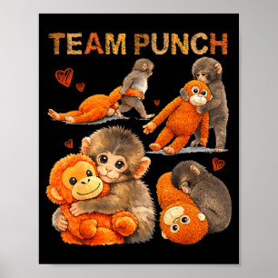 Poster Equipe de soco de macaco bebê soco
