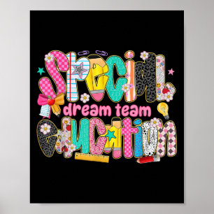 Poster Equipe de Sonho da Educação Especial Retro Sped Pr