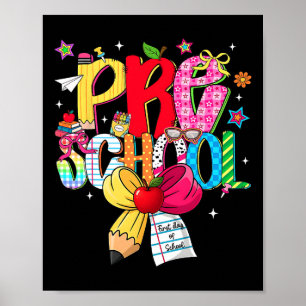 Poster Equipe de Sonho da Pré-Escola Elegante Professor d