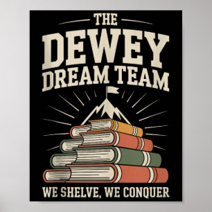 Poster Equipe De Sonhos Da Biblioteca Montanha De Livros 