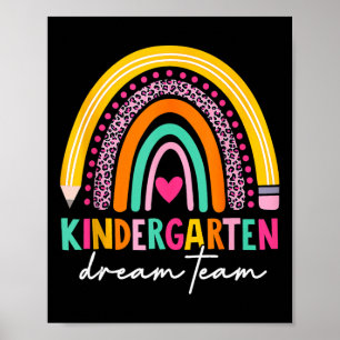 Poster Equipe De Sonhos De Jardim De Infância Bonita De V