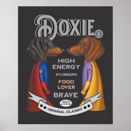 Poster Equipe de Super-Herói de Dachshund