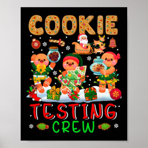 Poster Equipe de Teste de Biscoito Natal Três Biscoitos T