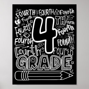 Poster equipe de tipografia da 4ª série quarta volta às a