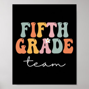 Poster Equipe do 5º ano Retro Groovage Vintage