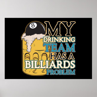 Póster Equipe do Bebendo Billiards