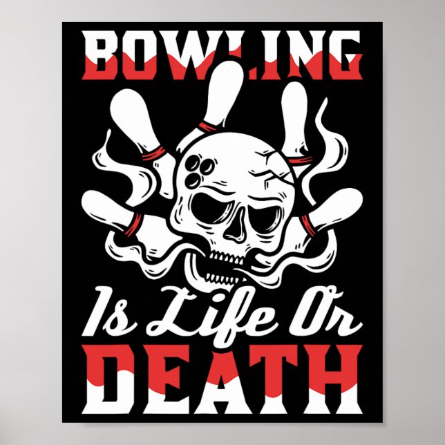 Poster Equipe do Crânio da boliche - Beco League Bowler (Frente)