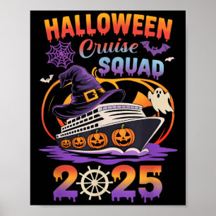 Poster Equipe do Cruzeiro de Halloween 2025 Tripulação de