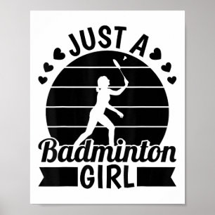 Poster Equipe Do Jogador De Badminton - Encoste Apenas Um