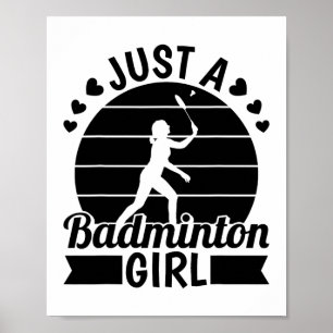 Poster Equipe Do Jogador De Badminton - Encoste Apenas Um