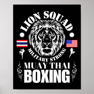 Poster Equipe do Leão Tailândia Kickboxing Muay Thai Mma