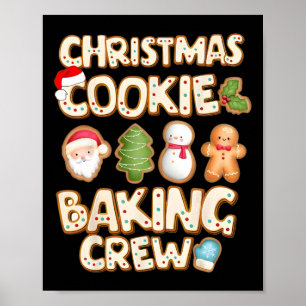 Poster Equipe do Rei do Biscoito de Natal Família Natal R