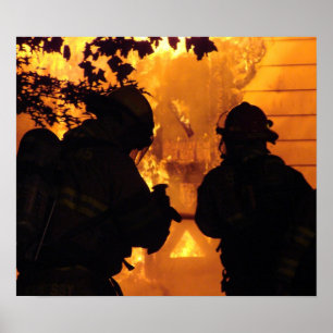 Póster Equipe do sapador-bombeiro