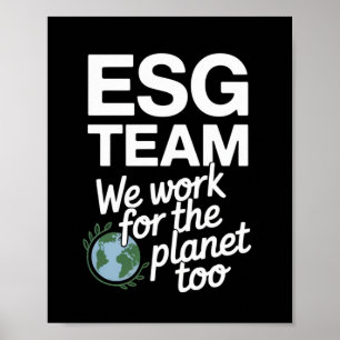 Poster Equipe ESG - Também trabalhamos para o planeta