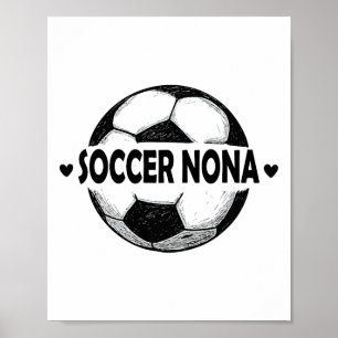 Poster Equipe Esportiva Jogadora de Futebol Nona