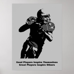 Poster Equipe Inspiradora de Futebol de Cotação