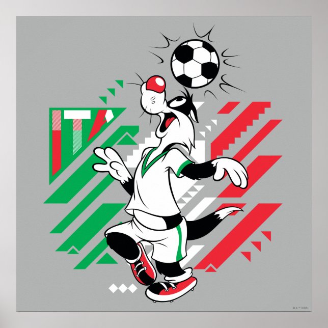 Poster Equipe Itália de Futebol Gráfico SYLVESTER™ (Frente)