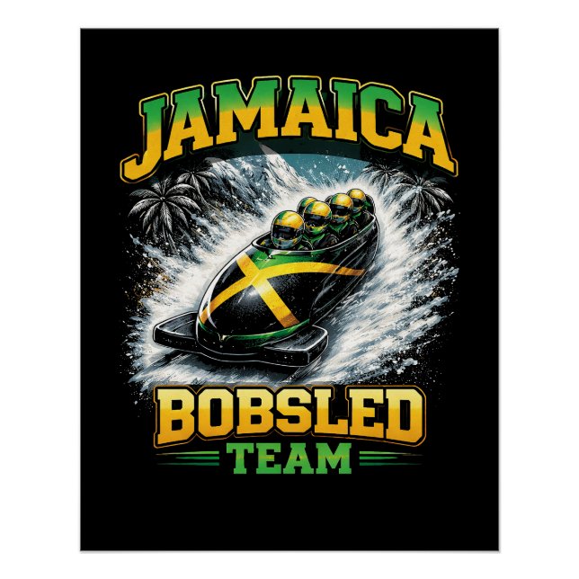 Póster Equipe Jamaicana de Bobslê (Frente)