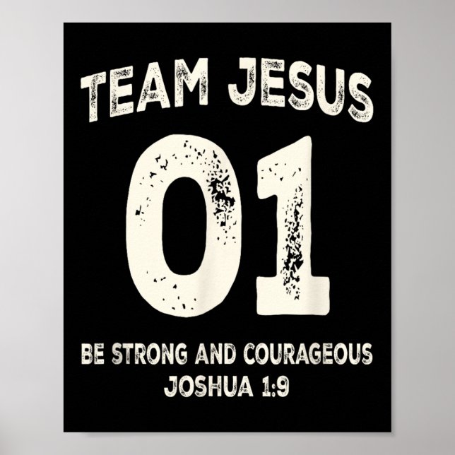 Poster Equipe Jesus 01 Seja Forte Corajoso (Frente)