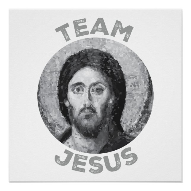 Póster Equipe Jesus: Ícone Pantocrador Cristo (Frente)