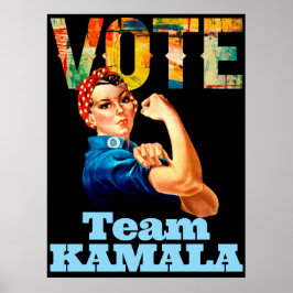 Poster Equipe Kamala 2024 Mulheres desagradáveis Votam Po