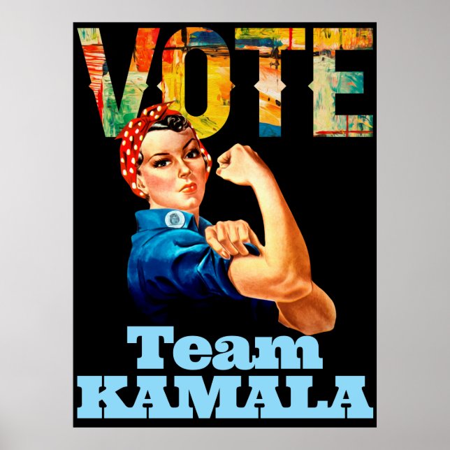 Poster Equipe Kamala 2024 Mulheres desagradáveis Votam Po (Frente)