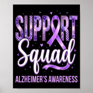 Poster Equipe laço roxo esquadrão de apoio alzheimer