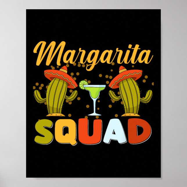 Poster Equipe Margarita Engraçado Cinco De Mayo (Frente)