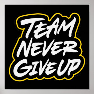 Poster Equipe nunca desiste