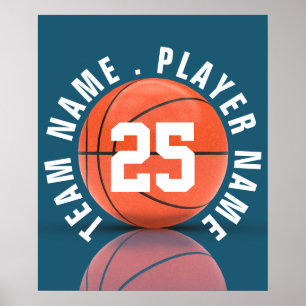 Poster Equipe Personalizada de Basquete