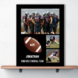 Poster Equipe Personalizada de Colagem de Fotografias nº<br><div class="desc">Este poster de futebol personalizado apresenta as suas 3 fotos, o nome do jogador de futebol, o número de camisa e o nome da equipe. Personalize com fotos de ação, fotos de equipe etc. Altere facilmente a cor de fundo para corresponder às cores da sua equipe - basta clicar em...</div>