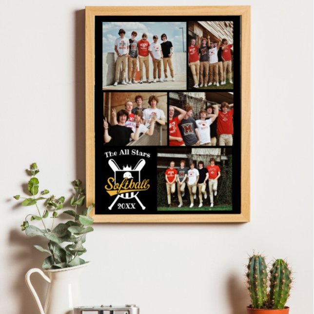 Poster Equipe Personalizada de Nome de Colagem de Fotos d (Criador carregado)