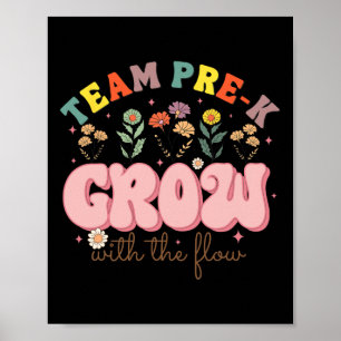 Poster Equipe Pré-k Professor Cresça Com O Fluxo Pré-esco