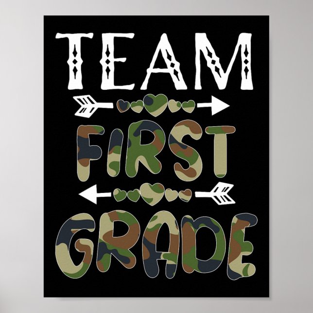 Poster Equipe Primeira Série Volta às Aulas 1º Dia Camo E (Frente)