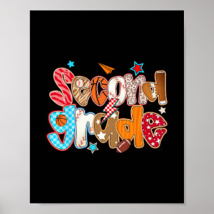 Poster Equipe Professora da Segunda Série Preppy Camisa D