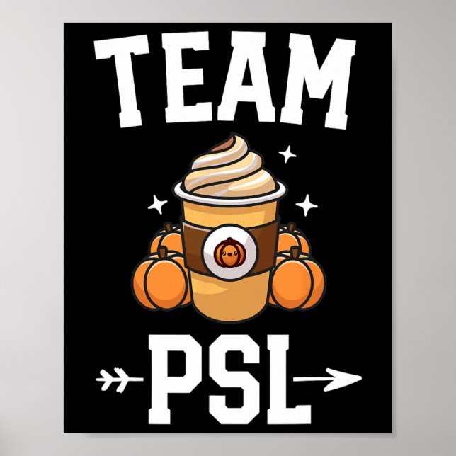 Poster Equipe PSL Cute Pumpkin Spice Latão Fall Autum (Frente)