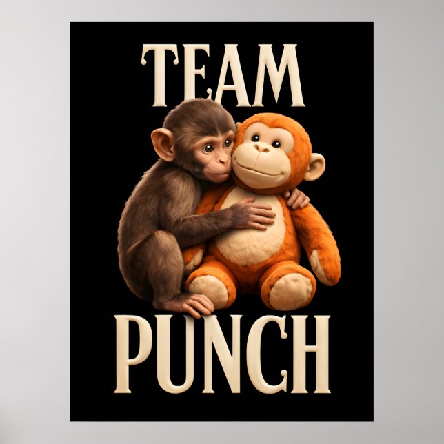 Poster Equipe Punch Baby Monkey Punch Diversão Luta (Frente)